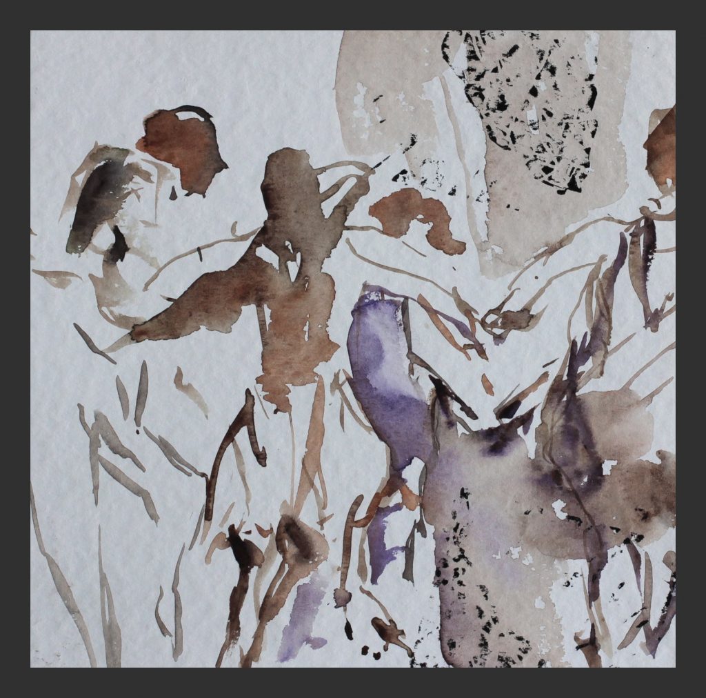 Tanzende, 2012, Aquarell, 25x25 cm